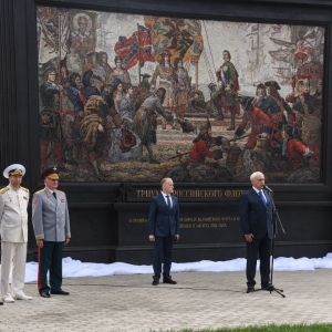 Открытие памятного знака «Триумф Российского флота» в Кронштадте.