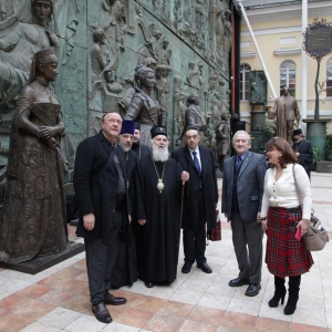 Визит Святейшего Патриарха Сербского Иринея в Российскую академию художеств и мозаичную мастерскую.