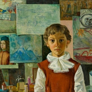 Р.Н. Баранов (1942-2022). Юный художник. 1973. Холст, масло