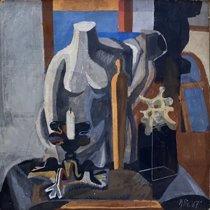 И.В.Пчельников (1931-2021). Натюрморт. Бумага, темпера. 1967