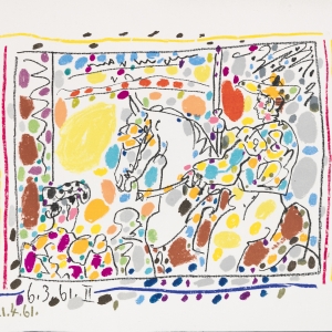 Выставка «Париж для своих. Пабло Пикассо, Марк Шагал, Зураб Церетели» в Москве. П.Пикассо. Пикадор. 1961