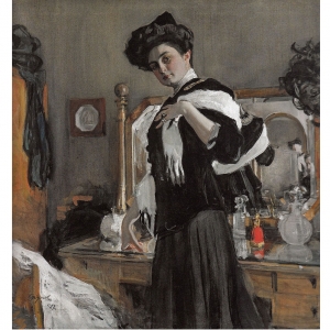 В.А.Серов (1865-1911). Портрет Г.Л.Гиршман. 1907. Государственная Третьяковская галерея.
