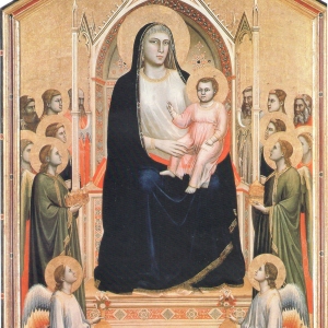 Джотто ди Бондоне. Мадонна Оньисанти (Маэста). Ок. 1310 г., Уффици, Флоренция.