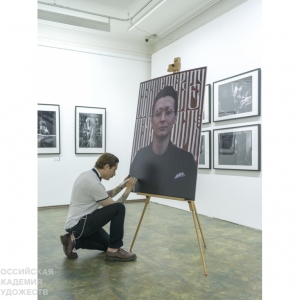 Перформанс «Каллиграфический портрет» в рамках акции «Ночь музеев» в МВК РАХ