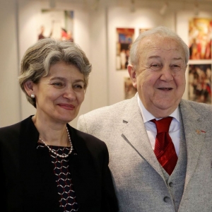 И.Г. Бокова и З.К. Церетели на торжественном собрании комиссии РФ по делам ЮНЕСКО, апрель 2014